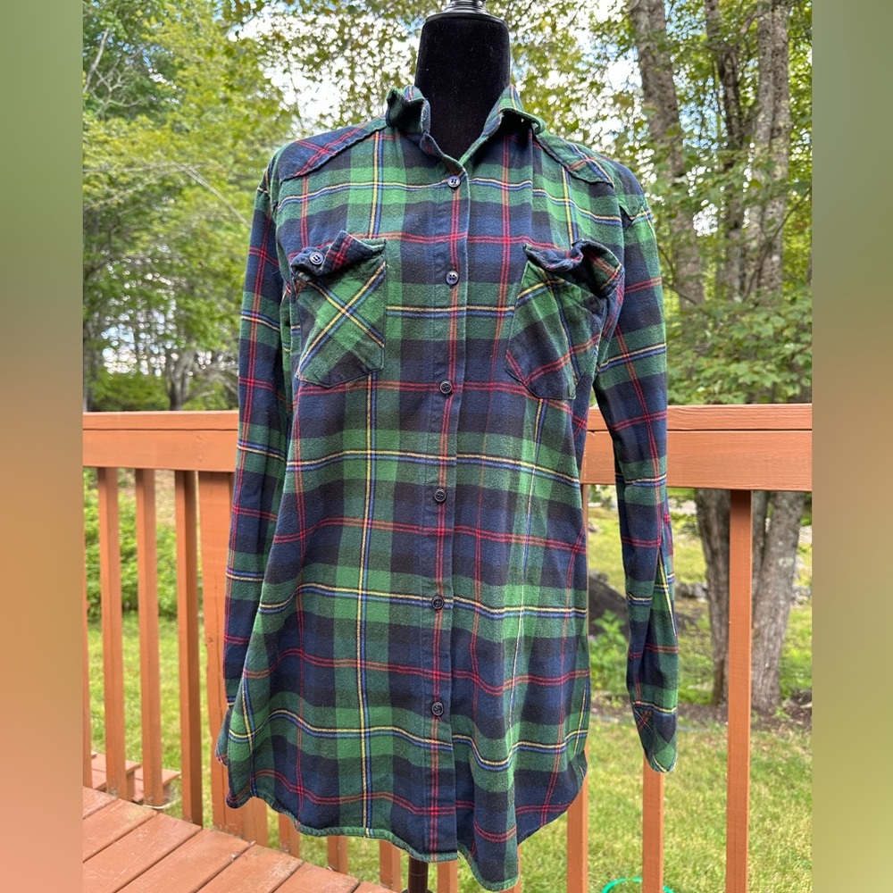 Matchstick Green and Blue Plaid Flannel